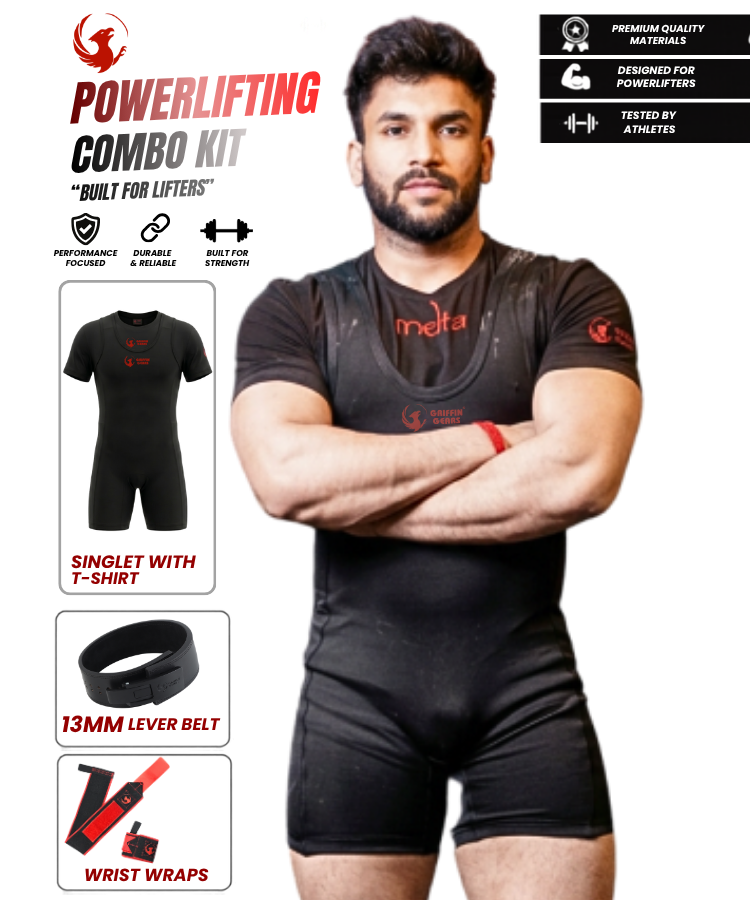 Special Combo Kit 3 - (13mm lever belt + Wrist Wrap + Singlet + T-shirt)