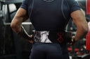 Berserk lever belt India custom lever belt and powerlifting belt worn by athlete during strength training workout.