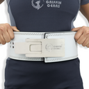 White Lever Belt