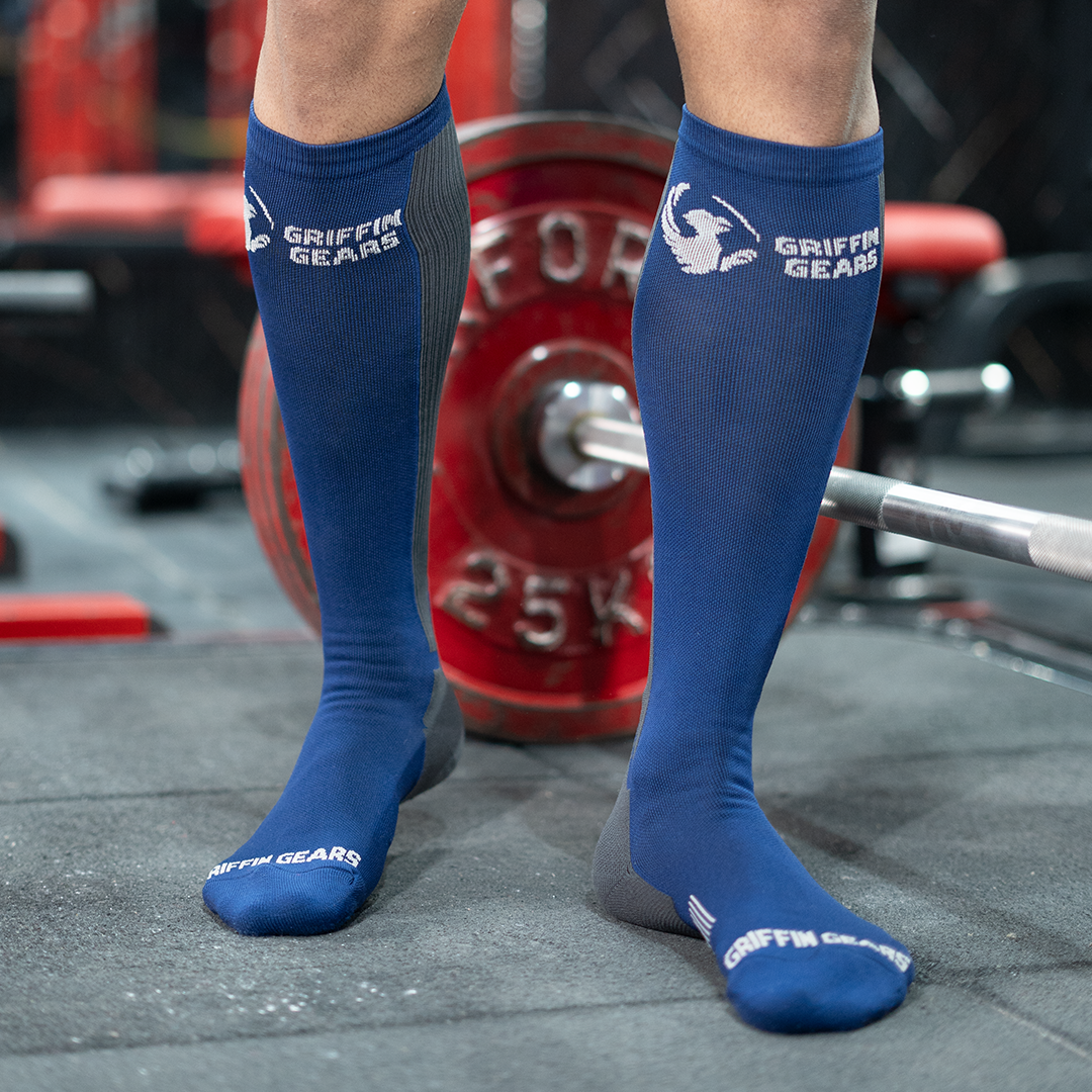 Deadlift Socks - Navy