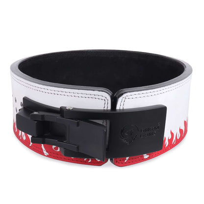 weight lifting Adjustable white Lever Belt black clip